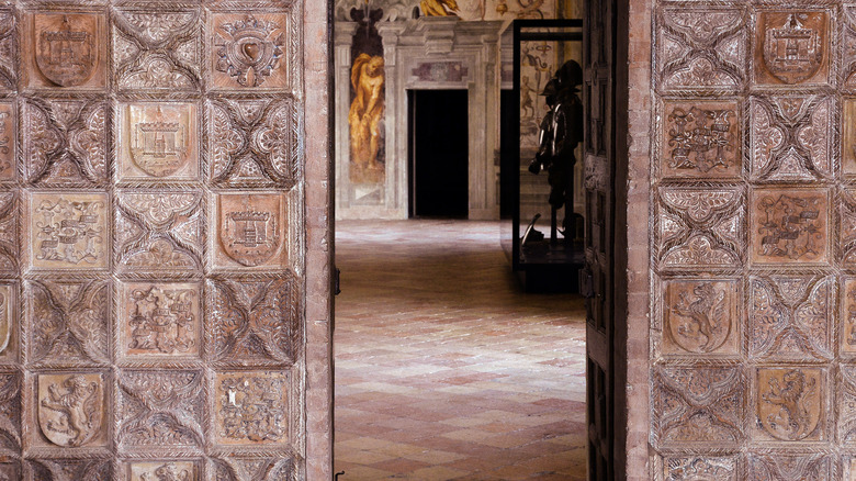 antique stone tile doorway