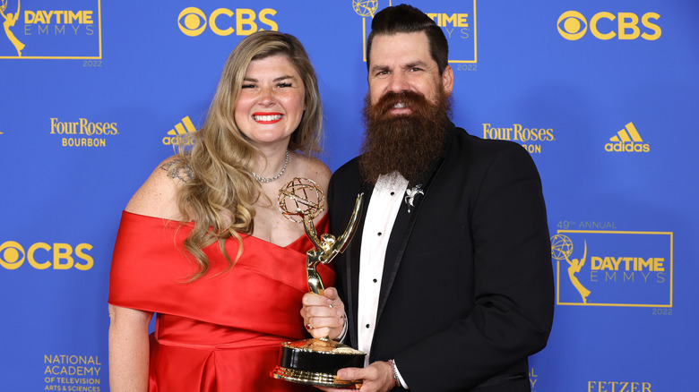 Andy and Candis Meredith with their Emmy