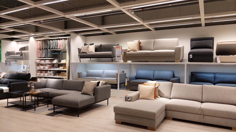 Inside IKEA furniture store