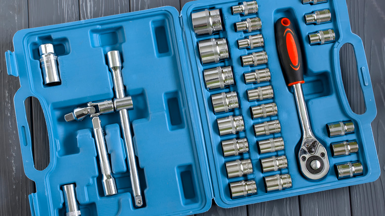 Case of socket wrenches