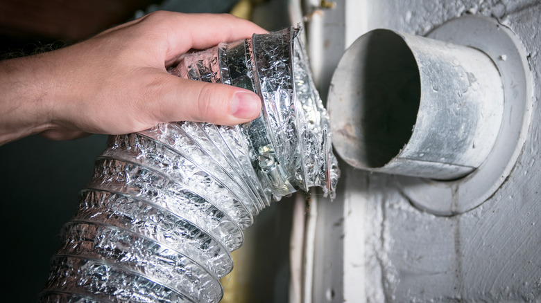 Installing traditional outside dryer vent