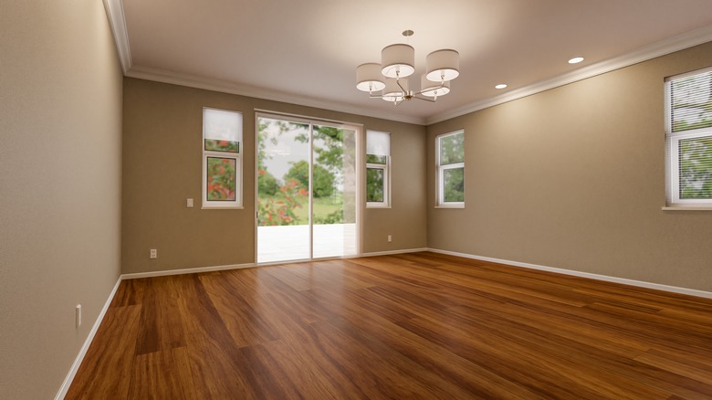 empty laminate floored room