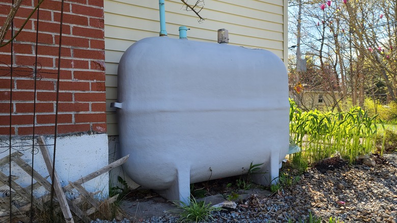 oil tank outside house