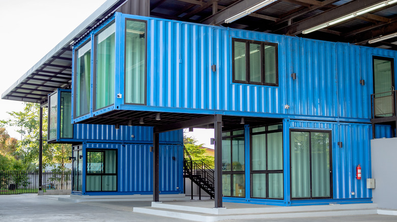 modern shipping container structure