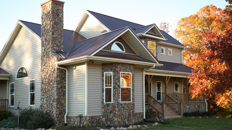 House with metal roof