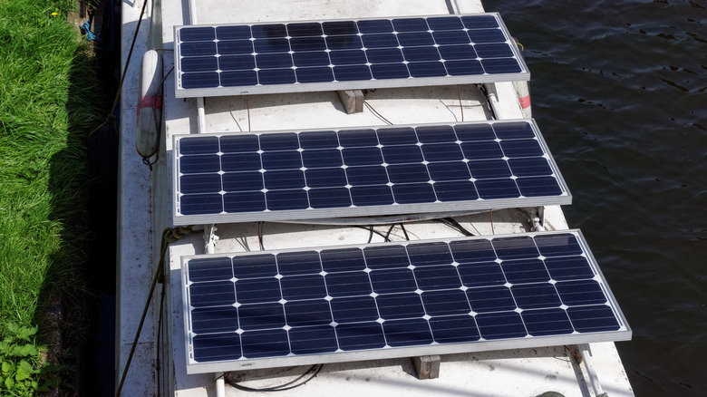 solar panels on boat