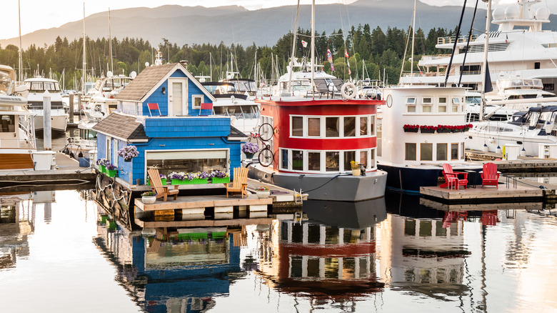 houseboats at marina