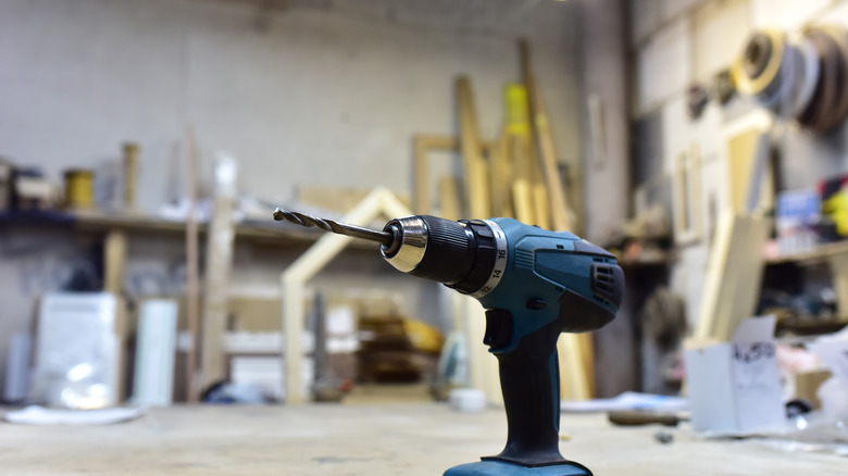 A blue impact driver 