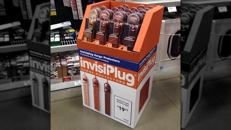 Invisiplug display at Lowe's store