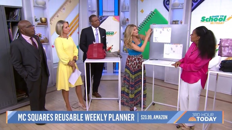 People showing products on news set 