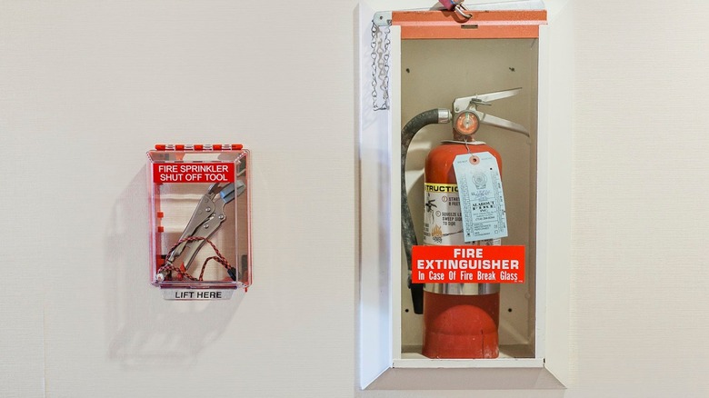 fire sprinkler tool on wall