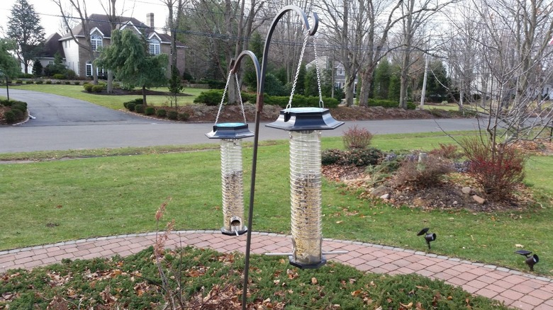 Two Squirrel Boss bird feeders