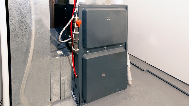 high efficiency furnace in basement