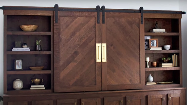 Cabinet used to hide television