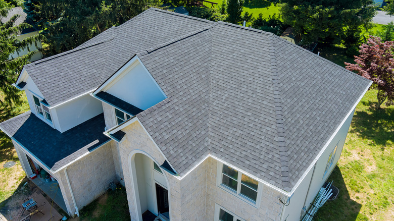 a roof on a home