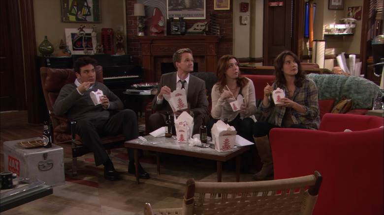 HIMYM friends in the apartment