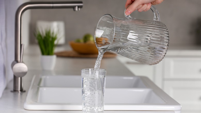 White drop-in sink