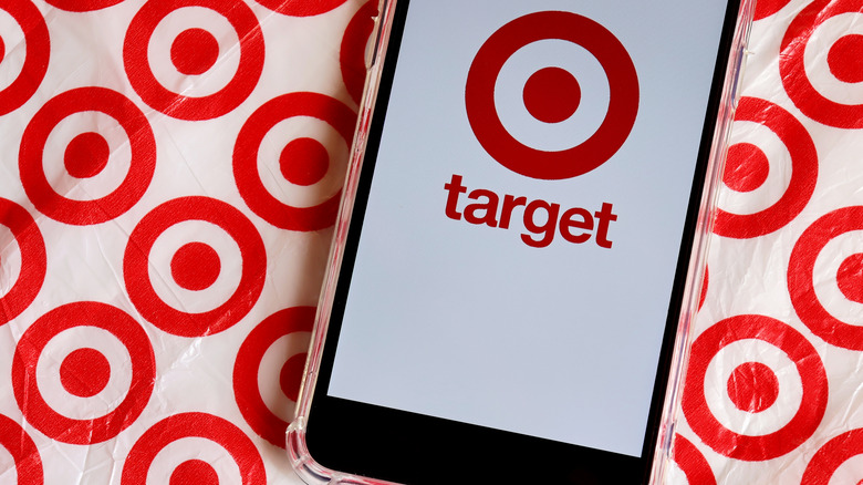 Bag and phone with Target logo