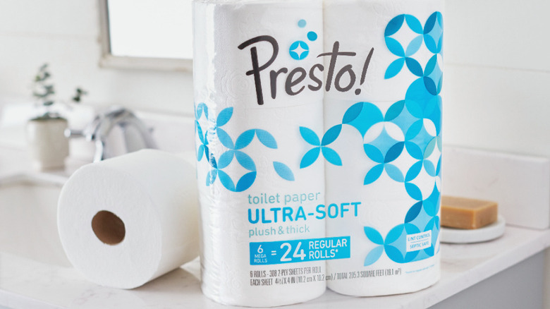 Presto toilet paper in bathroom