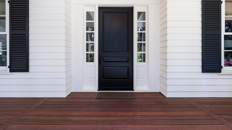 Wood front porch