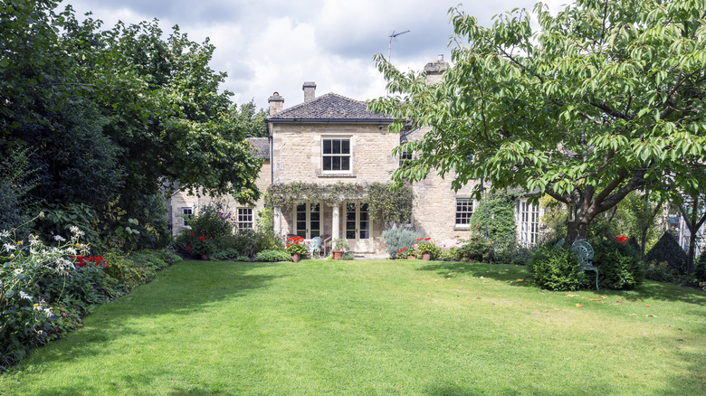 house with large lawn