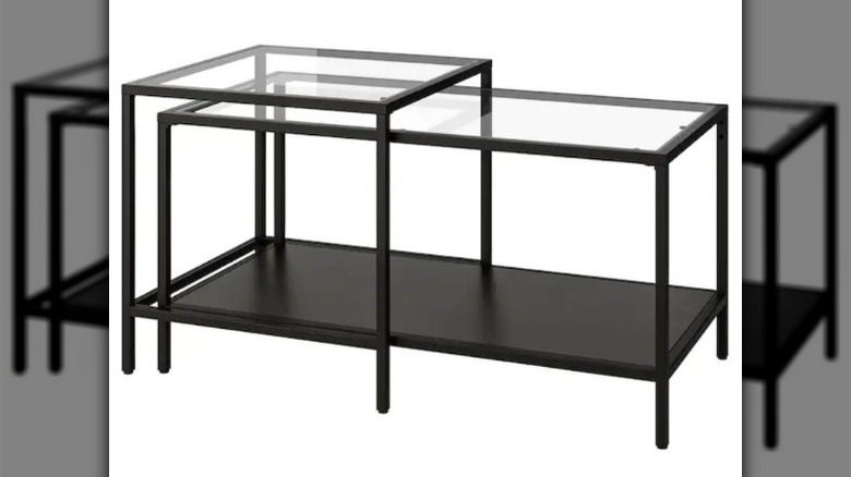 Black metal nesting tables