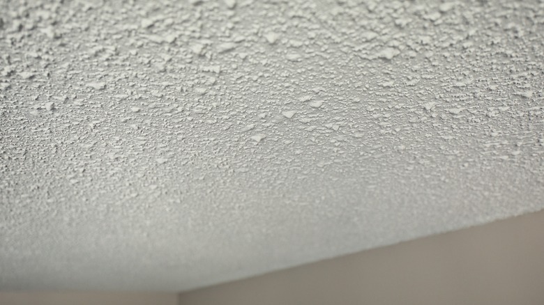 close up of popcorn ceiling