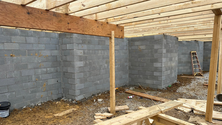 Basement framing and construction for new home