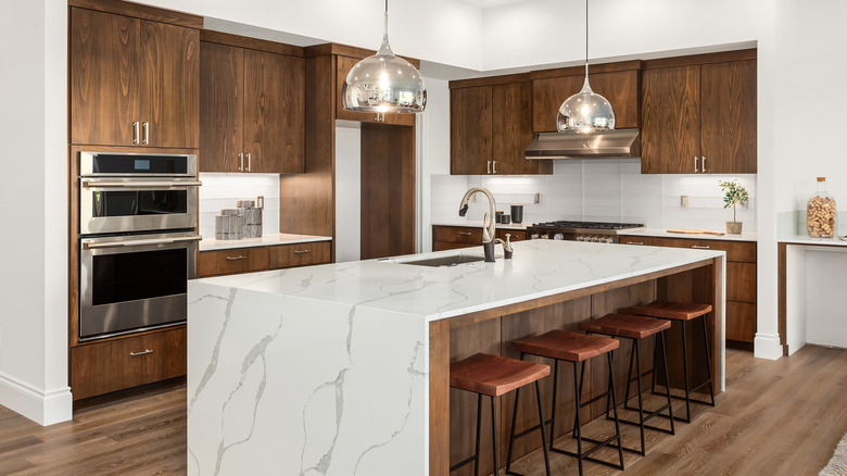 kitchen with quartz countertops