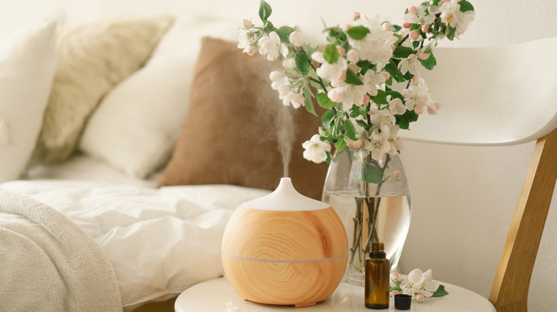 Cut flowers at bedside