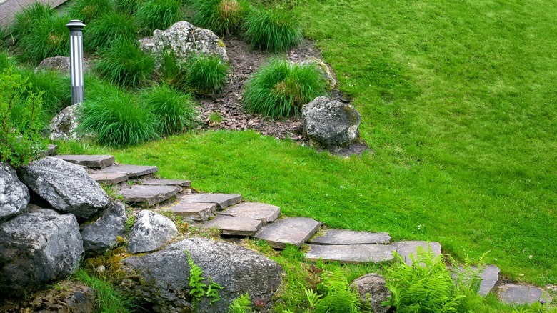 Flagstone rustic stairs