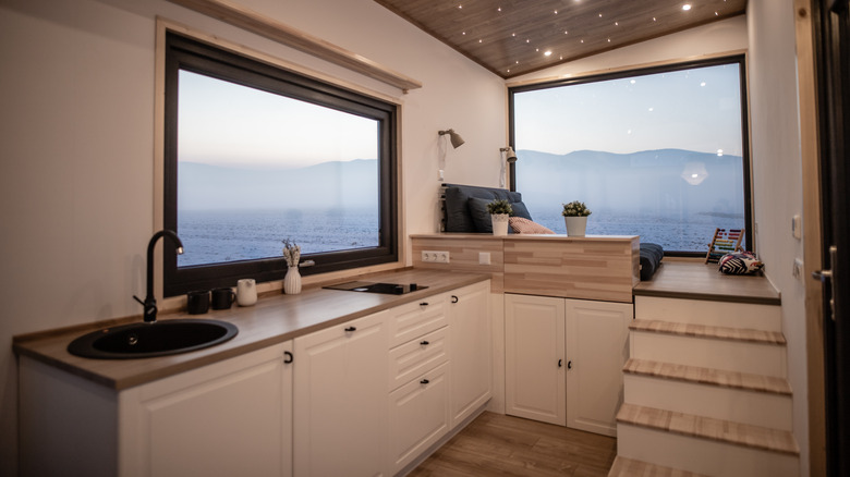 Clean tiny home kitchen