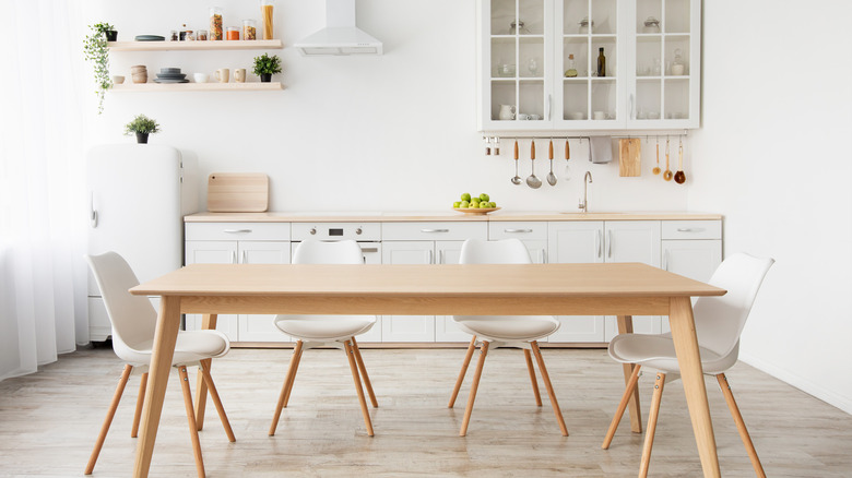 Minimalist kitchen and dining table