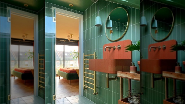 green bathroom 