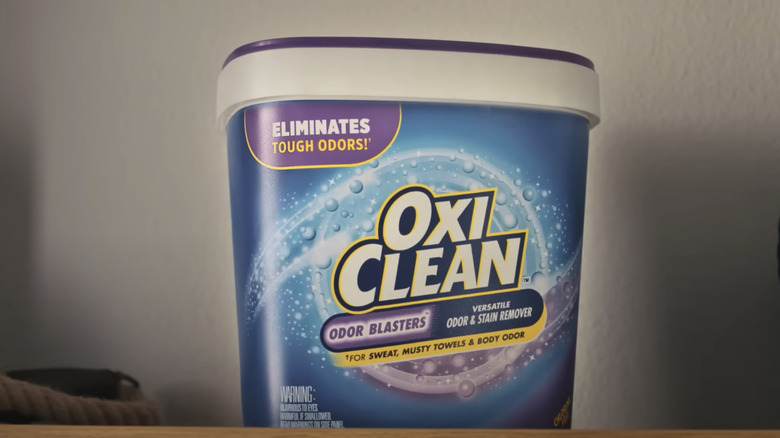 OxiClean container on shelf