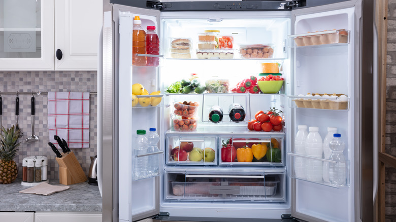 Refrigerator filled to three fourths