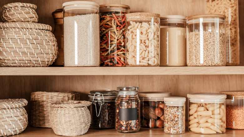 tiered shelves storage containers