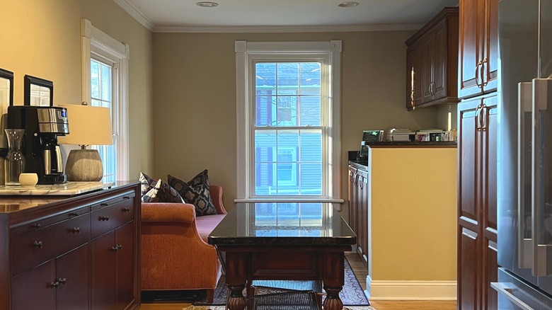 Kitchen view from fridge area