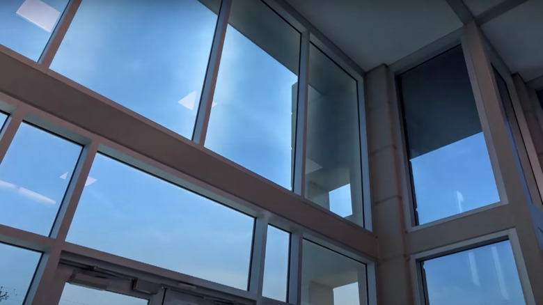 Smart glass in building windows
