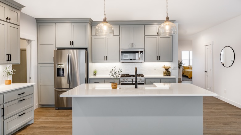 Mirror in a kitchen