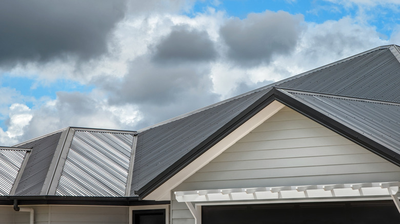 A house with a metal roof