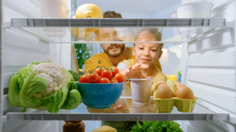 interior of fridge