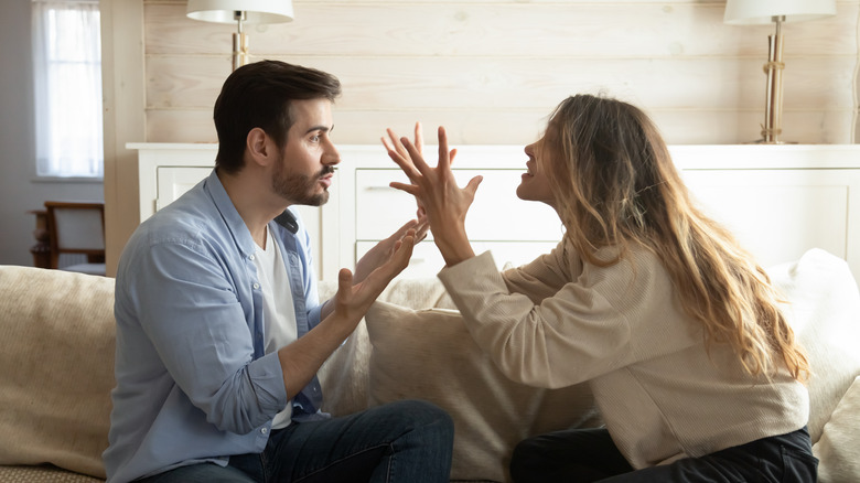 couple yelling at home 