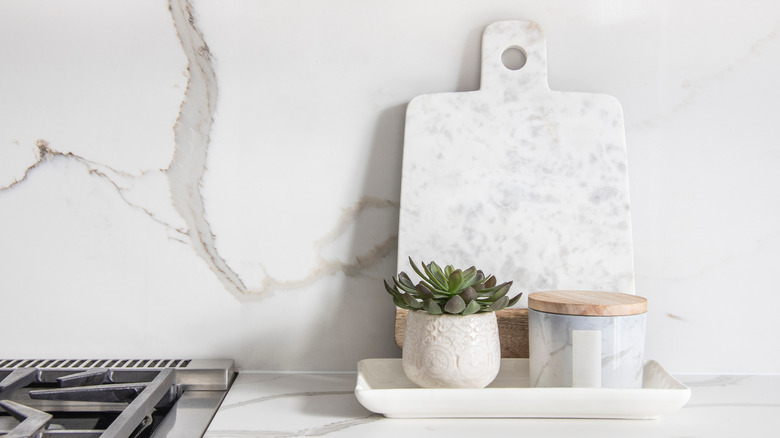 marble backsplash