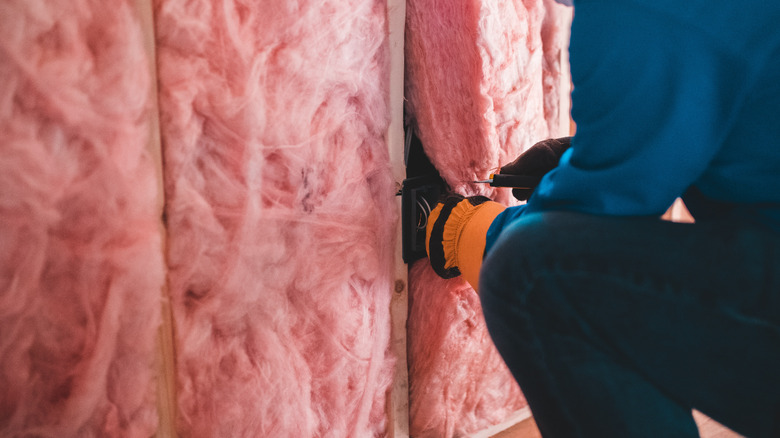 Insulation in attic wall