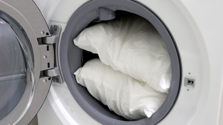 PIllows in washing machine