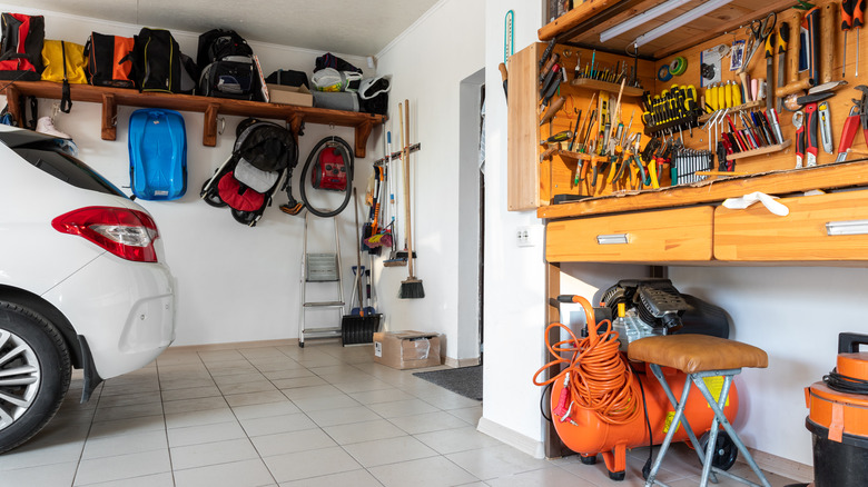 Clean and organized garage
