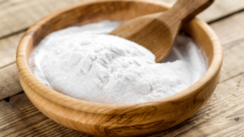 Baking soda in open container