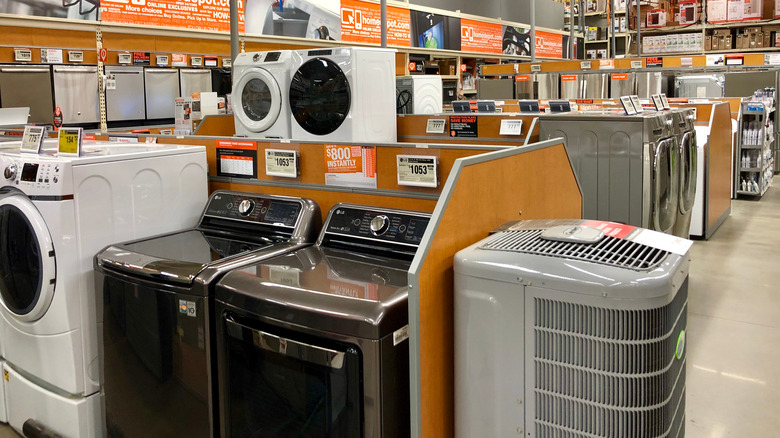 large appliances in Home Depot 