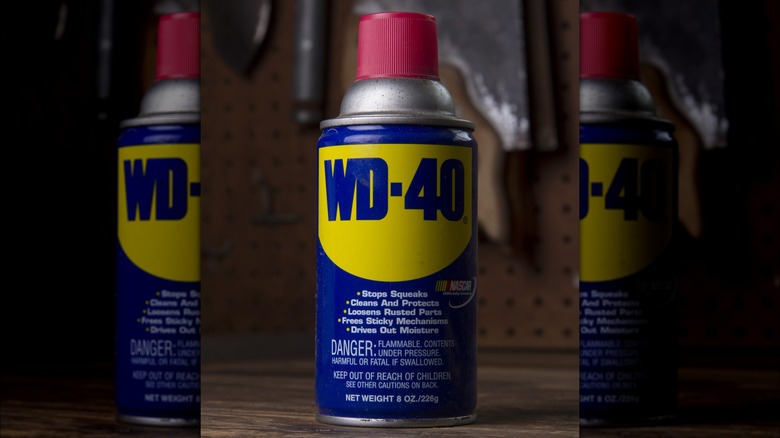 WD-40 on table 